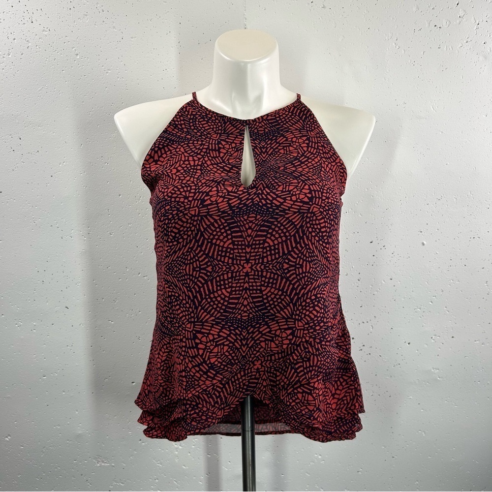 Banana Republic Geometric Flowy Asymmetrical Sleeveless Tank Top M